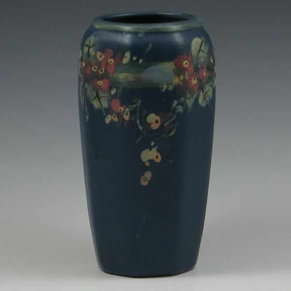 Appraisal: Weller Blue and Decorated Hudson Vase marked die impressed Weller