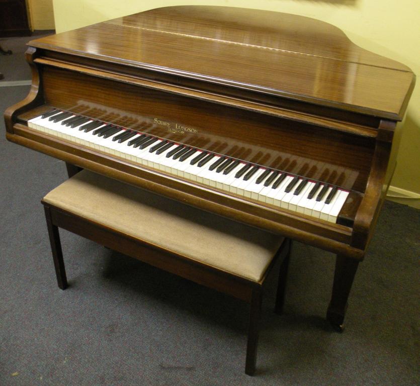 Appraisal: A mahogany-based baby grand piano by Squire Longson of London