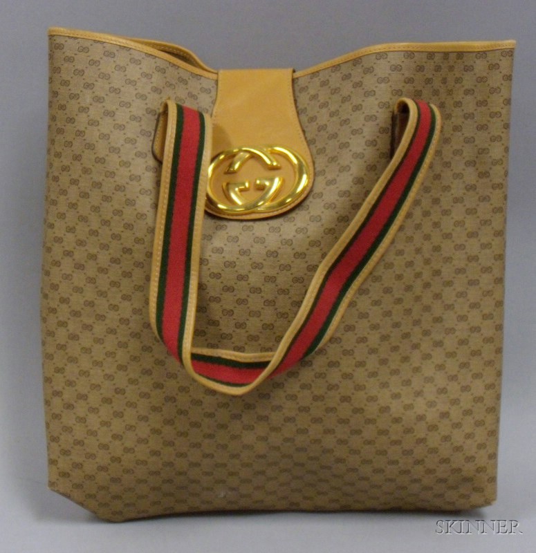 Appraisal: Vintage Gucci Monogram Canvas Bag x in no condition issues