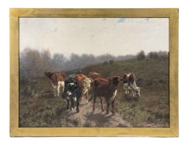 Appraisal: A EMIL PRINZ NY - Pastoral Scene with Six Cows