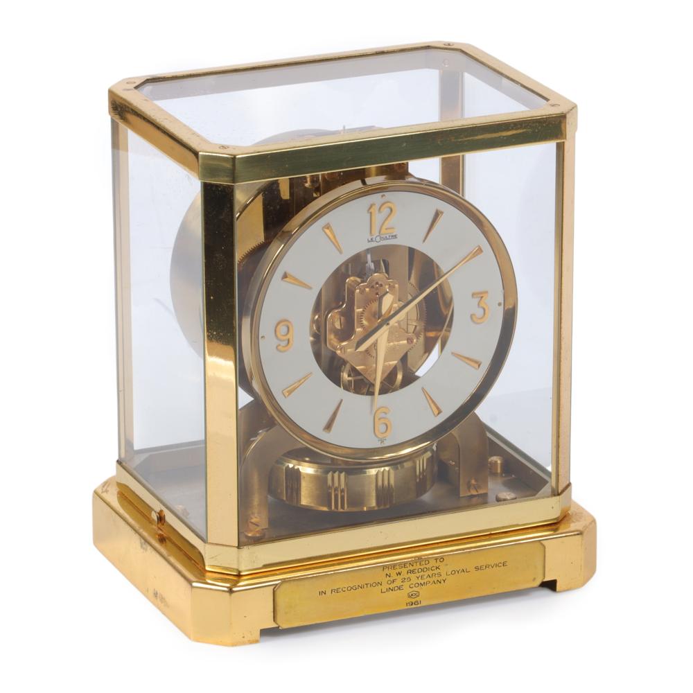 Appraisal: JAEGER LE COULTRE ATMOS PERPETUAL PRESENTATION CLOCK BRASS MANTLE CLOCK