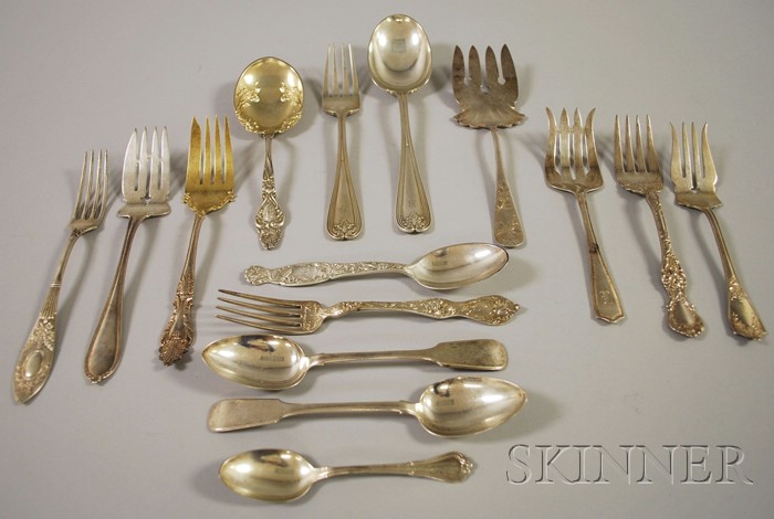 Appraisal: Approximately Fifteen Assorted Sterling Flatware and Serving Items including an