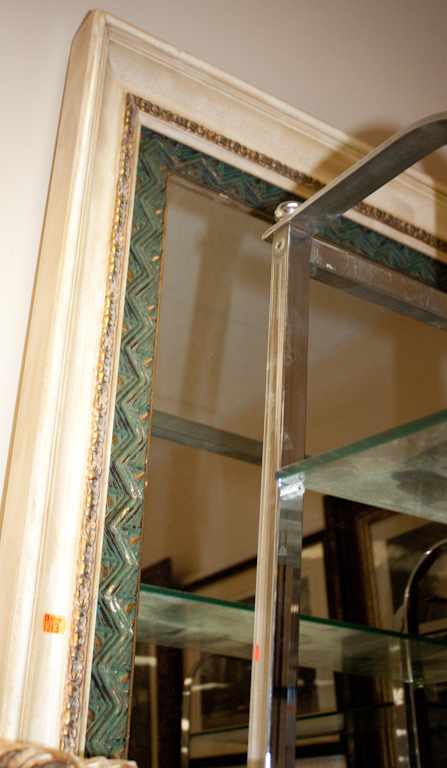 Appraisal: Continental style painted wood mirror Estimate - No condition report