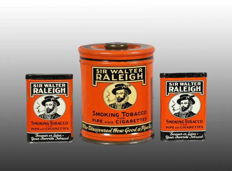 Appraisal: Lot of Sir Walter Raleigh Tobacco Tins Description Includes two