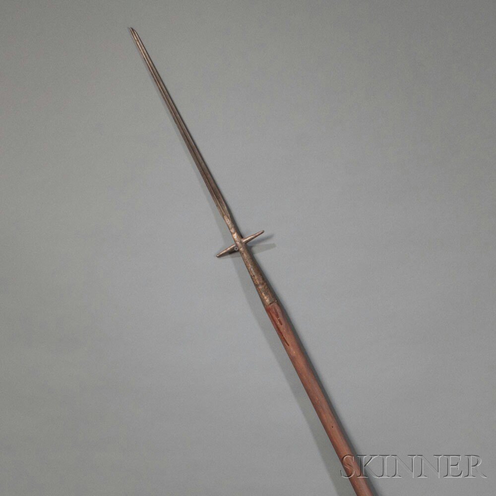 Appraisal: Confederate Bayonet-style Pike c - wooden haft with a bayonet