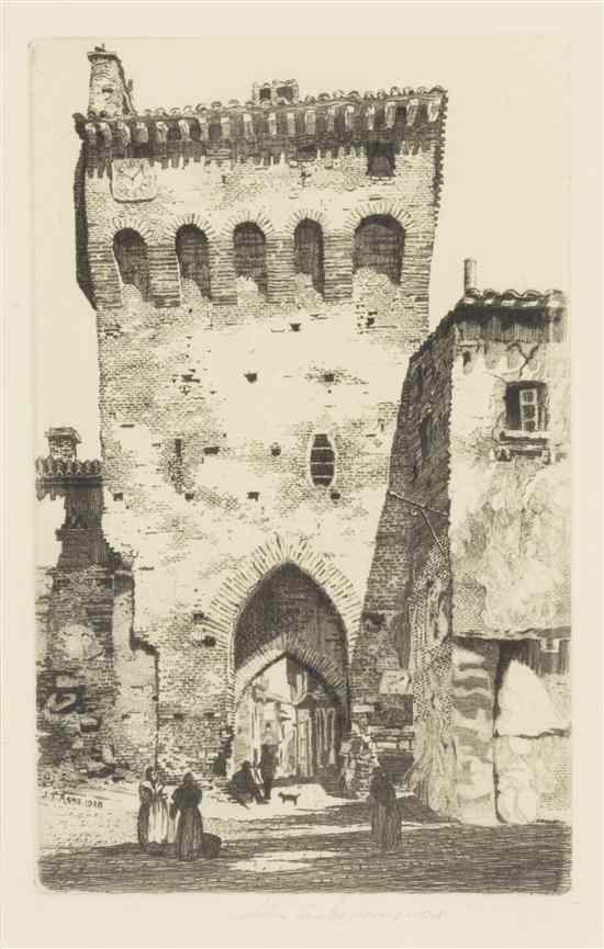 Appraisal: John Taylor Arms American - Florence etching signed John Taylor