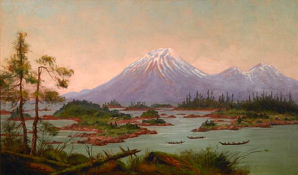 Appraisal: James Everett Stuart - Mt Edgecumbe from Baranof Castle Sitka