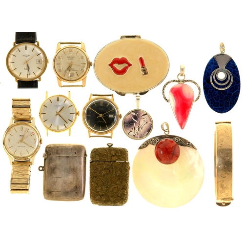 Appraisal: Miscellaneous vintage costume jewellery five Rotary and other gold plated