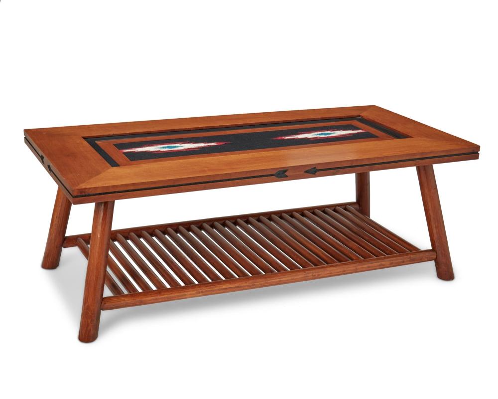 Appraisal: A New West Furniture Molesworth-style coffee table st century A