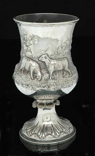 Appraisal: A VICTORIAN STERLING SILVER PRESENTATION GOBLET OF NEW SOUTH WALES