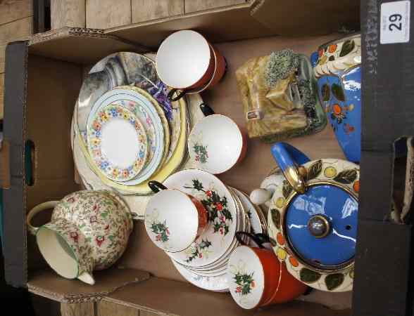 Appraisal: Tray of Mixed Items comprising Royal Albert Seven Pacific Cups