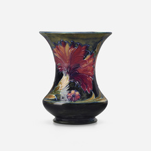 Appraisal: Moorcroft Pottery Late Florian Ware vase with cornflowers c -