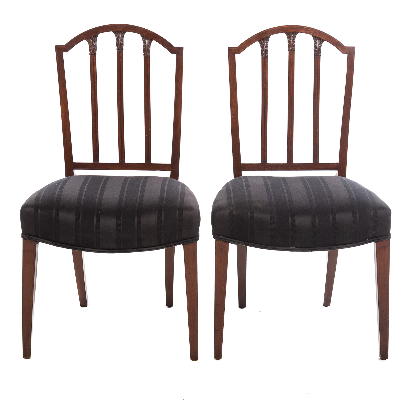 Appraisal: PAIR OF FEDERAL MAHOGANY SIDE CHAIRS Baltimore Maryland circa -