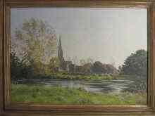 Appraisal: A framed oil on canvas landscape signed and dated lower