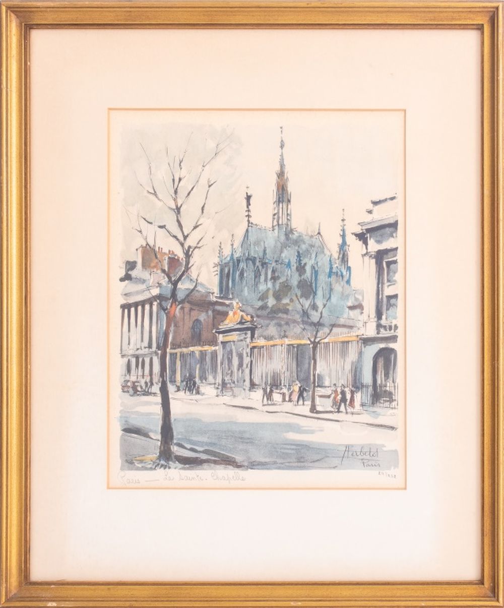 Appraisal: FRANZ HERBELOT PARIS-LA SAINTE CHAPELLE LITHO Franz Herbelot French XX