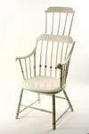 Appraisal: ARM CHAIR - Late th C comb back white painted