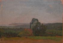 Appraisal: Raymond Jean Verdun French - Paysage Avec Maison au Toit