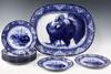 Appraisal: PC ROYAL DOULTON FLOW BLUE TURKEY SERVICE - Large Platter