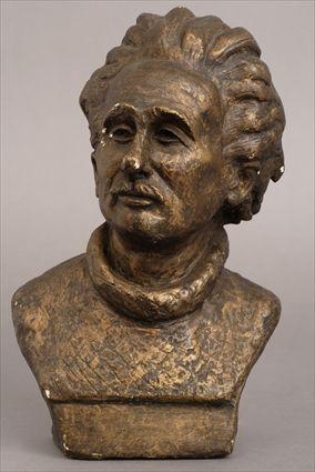 Appraisal: GILT COMPOSITION BUST OF ALBERT EINSTEIN x in