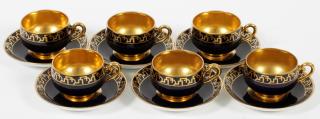 Appraisal: GINORI DEMITASSE CUPS SAUCERS SETS GINORI DEMITASSE CUPS SAUCERS SETS