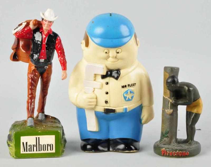 Appraisal: Lot of Advertising Figures s Includes Marlboro Cowboy Chrysler Motors