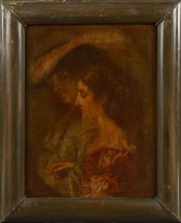 Appraisal: French School Portrait of a Woman in Profile m French