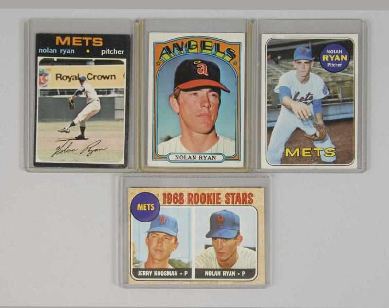 Appraisal: Lot of Topps Nolan Ryan Baseball Cards Description Includes Rookie