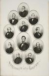 Appraisal: BOOKPLATE ENGRAVINGS - President Lincoln and Cabinet Union Genrals Union