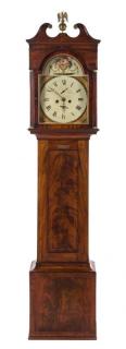 Appraisal: An English Mahogany Tall Case Clock Height inches An English