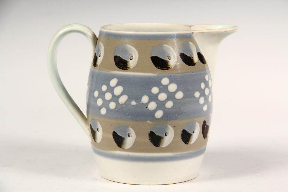 Appraisal: MOCHAWARE PITCHER - Mid th c Glazed Pottery in Cat's