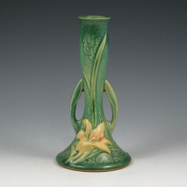 Appraisal: Roseville greeen Zephyr Lily bud vase Marked Roseville USA -