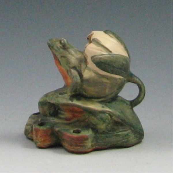 Appraisal: Weller Muskota Flower Frog unmarked small chip on the opening