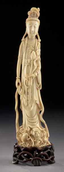 Appraisal: Chinese carved ivory figure International buyers should note that several