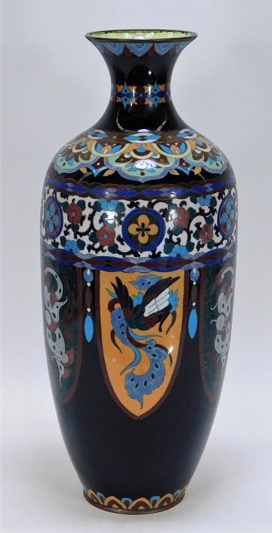 Appraisal: Large Japanese Art Deco Cloisonne Vase Japan th Century Baluster