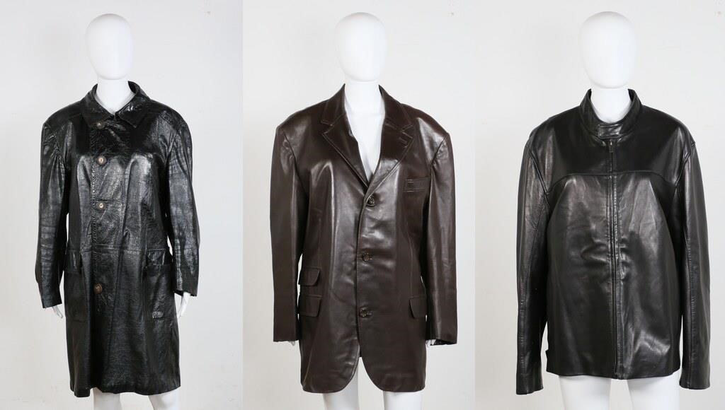 Appraisal: Cole Haan black lambskin jacket size XL good condition Horst