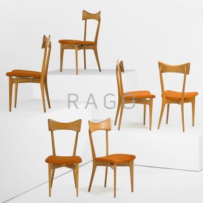 Appraisal: ICO AND LUISA PARISI COLOMBO Six dining chairs Condition Report