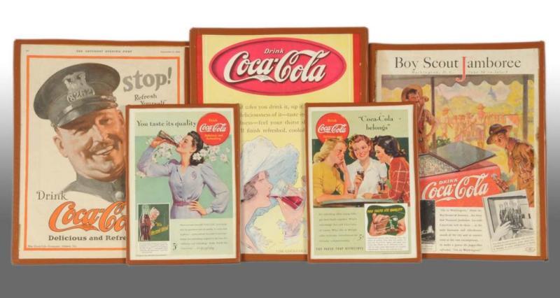 Appraisal: Box Lot of Assorted Coca-Cola Magazine Ads Description Includes ads