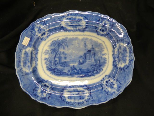 Appraisal: Flow Blue Ironstone Platter th century x excellent