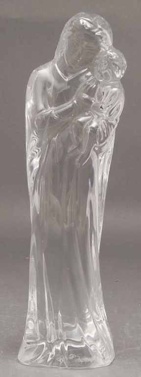 Appraisal: Baccarat crystal figure of Madonna and Child acid etched mark