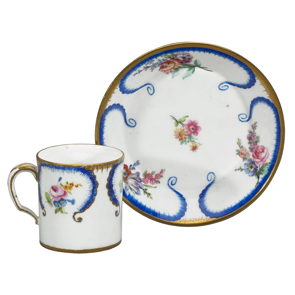 Appraisal: S vres Coffee Cup and Saucer Fran ois le Vavasseur