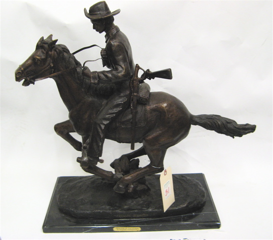 Appraisal: AFTER FREDERIC SACKRIDER REMINGTON American - Trooper of the Plains