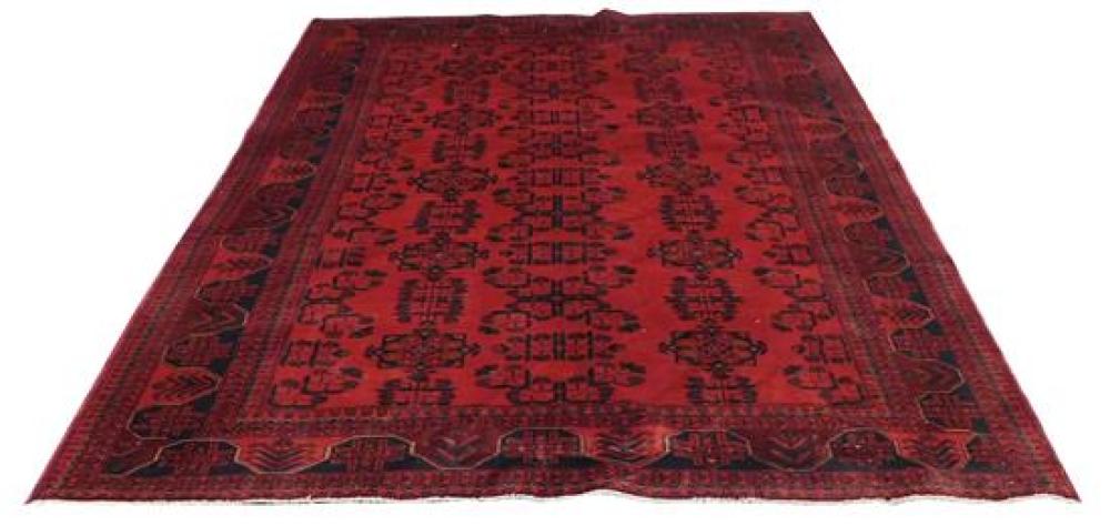 Appraisal: RUG Afghan ' x ' wool on cotton fibers classic