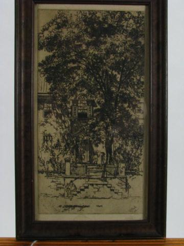 Appraisal: White x Etching Pencil Signed Lower Right ' depicting front