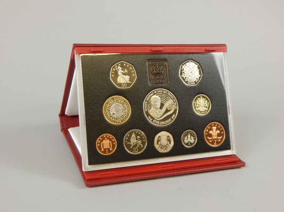 Appraisal: A United Kingdom deluxe proof set with coin coin coin