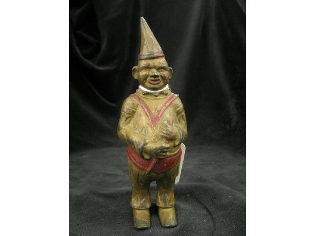 Appraisal: Victorian Cast Iron Figural Clown Still Bank original paint