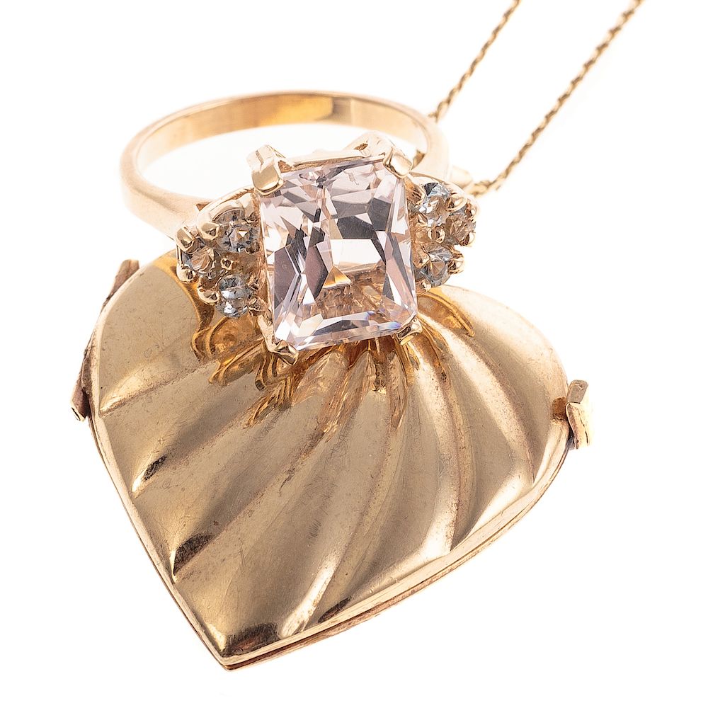 Appraisal: A Ladies Heart Locket Morganite Ring in K Gold K