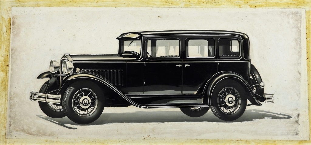 Appraisal: HUPMOBILE SERIES A SEDAN PRODUCTION DRAWING Michigan Original production drawing