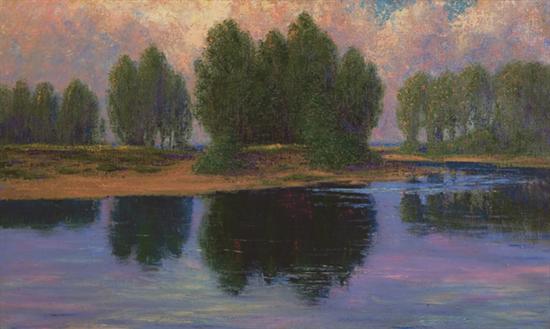 Appraisal: HUTCHINS WILL American - ''Deerfield River'' oil on canvas x