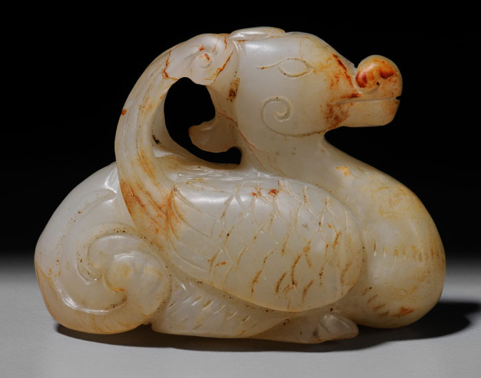 Appraisal: Jade Archaistic Duck Ming Qing Dynasty or later possibly Tang