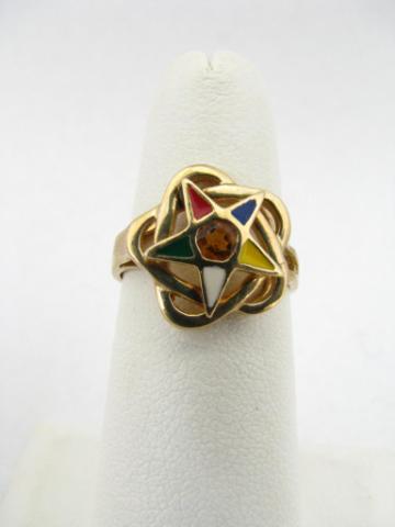 Appraisal: K Yellow Gold Eastern Star Ring size